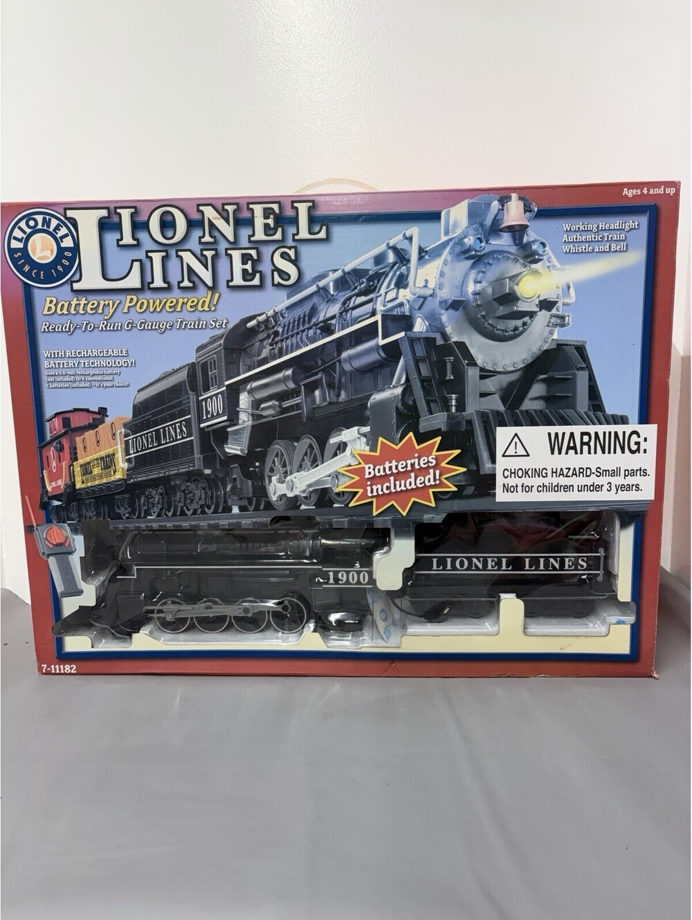 LIONEL LINES Battery Powered Ready-to-Run G-Gauge Train Set 7-11182 (NEW IN BOX)